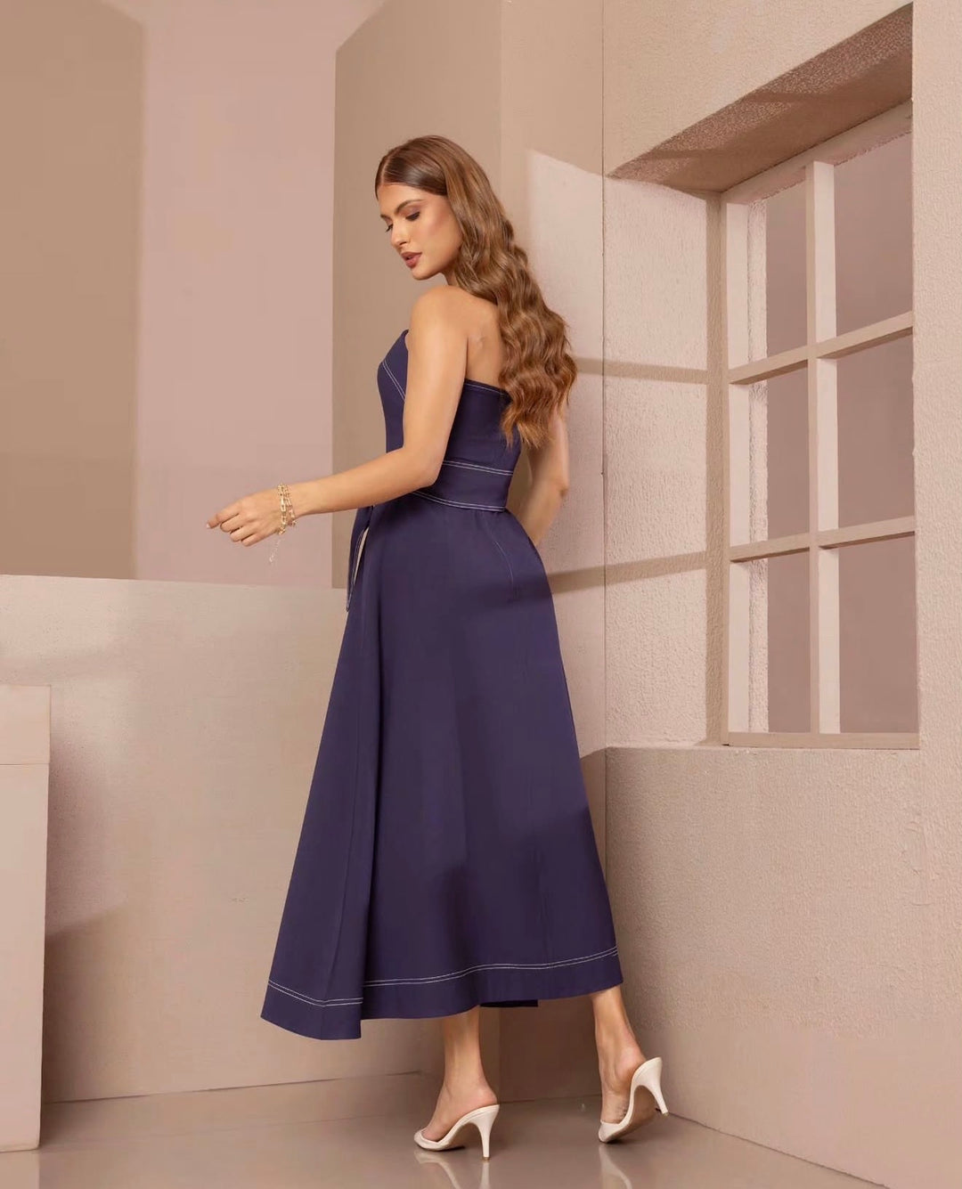 Sublini - Backstitching Midi Dress