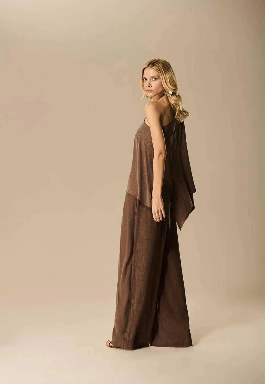 Caos - Asymmetrical Kneaded Blouse