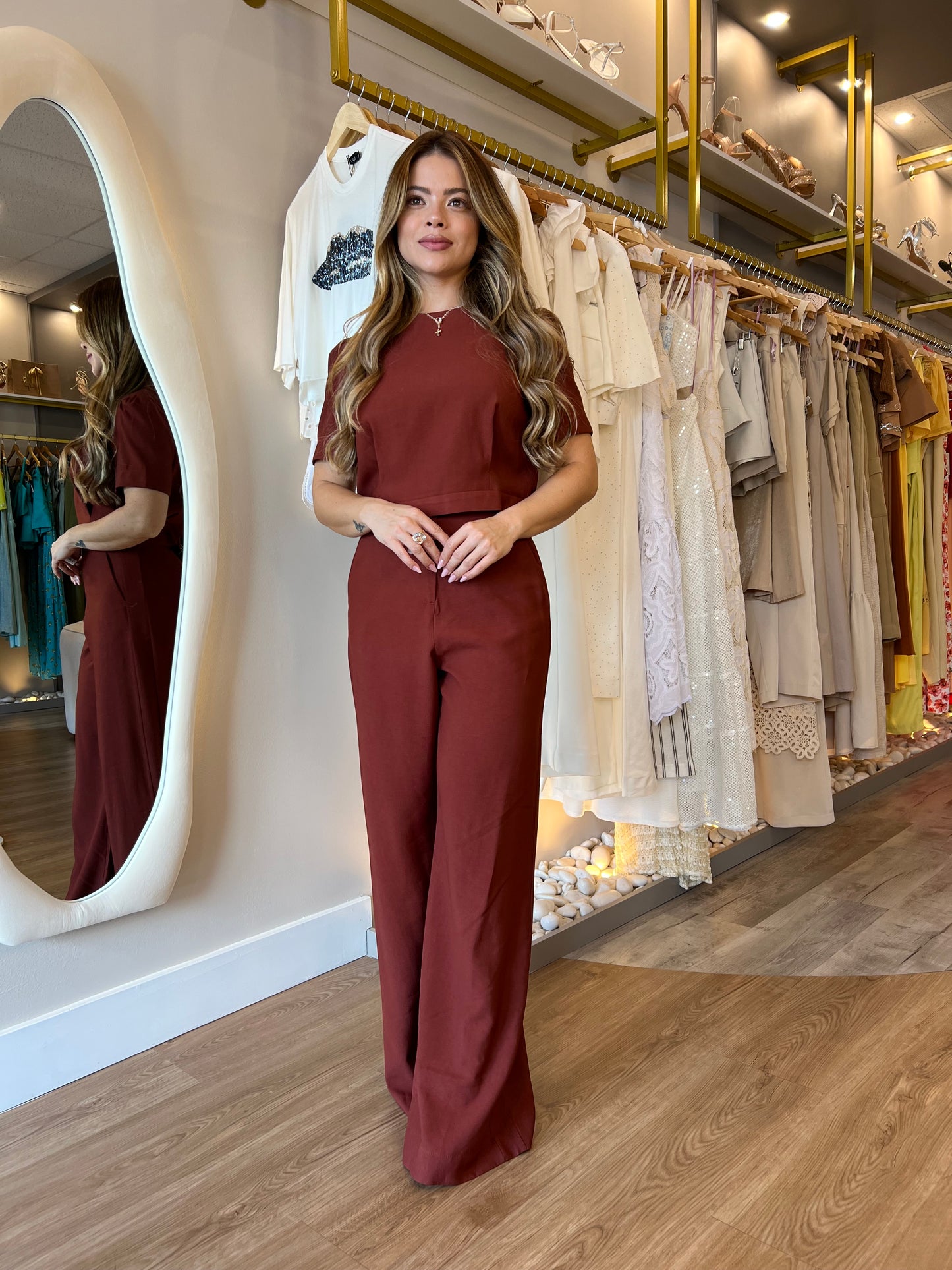 Karmani - Cropped Twill Set