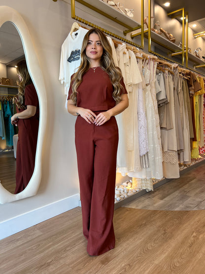 Karmani - Cropped Twill Set