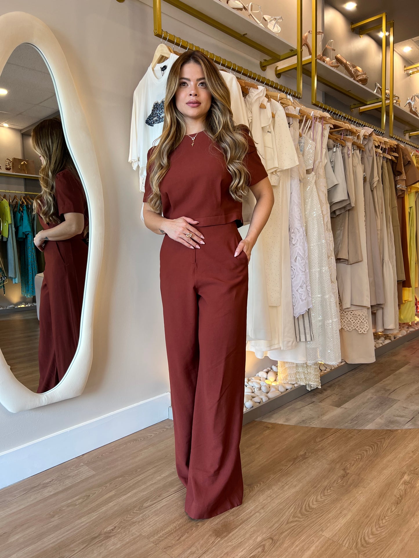 Karmani - Cropped Twill Set