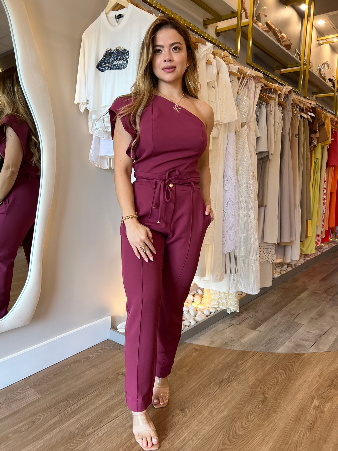 Karmani - One Shoulder Cropped Set