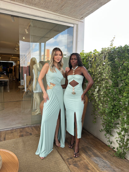 Bfly -  One Shoulder /Gathered Straps Dress