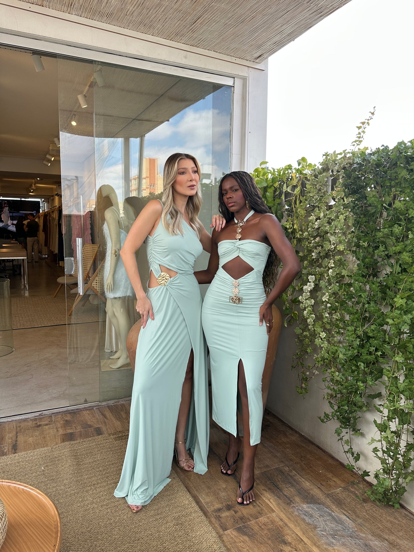 Bfly -  One Shoulder /Gathered Straps Dress