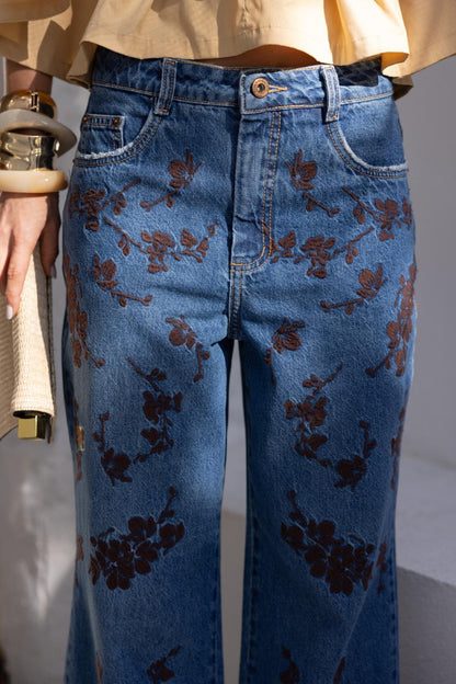 Contra Sensura - Mariposa Floral Jeans