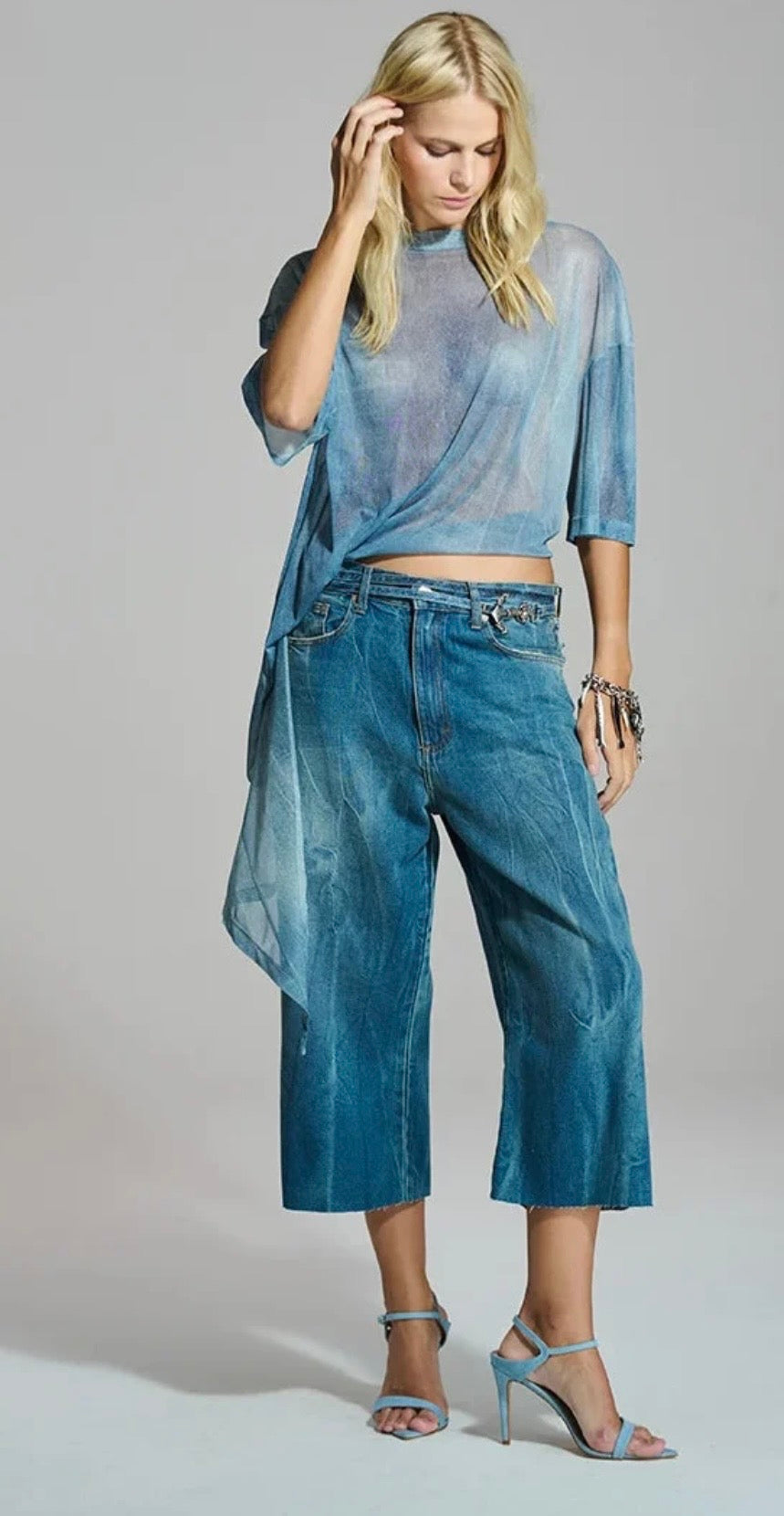 Caos - Asymmetrical Tulle Top