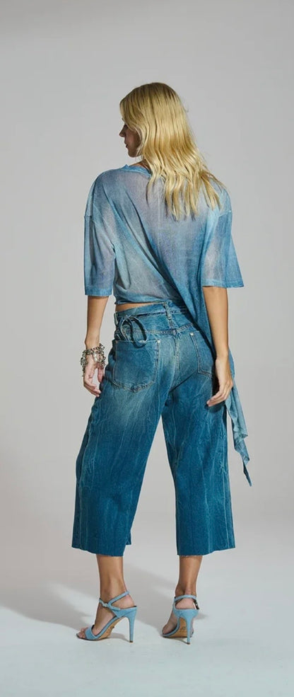 Caos - Asymmetrical Tulle Top