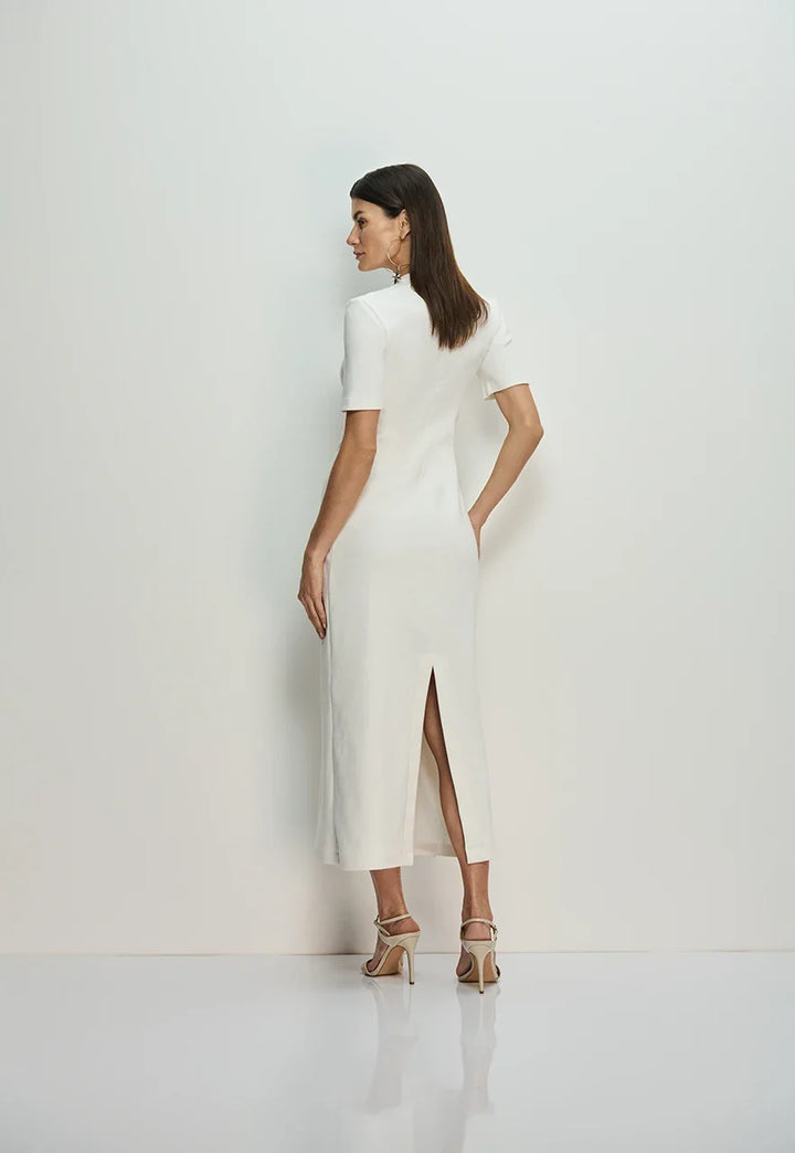 Caos - Midi Dress with Detailed Zipper