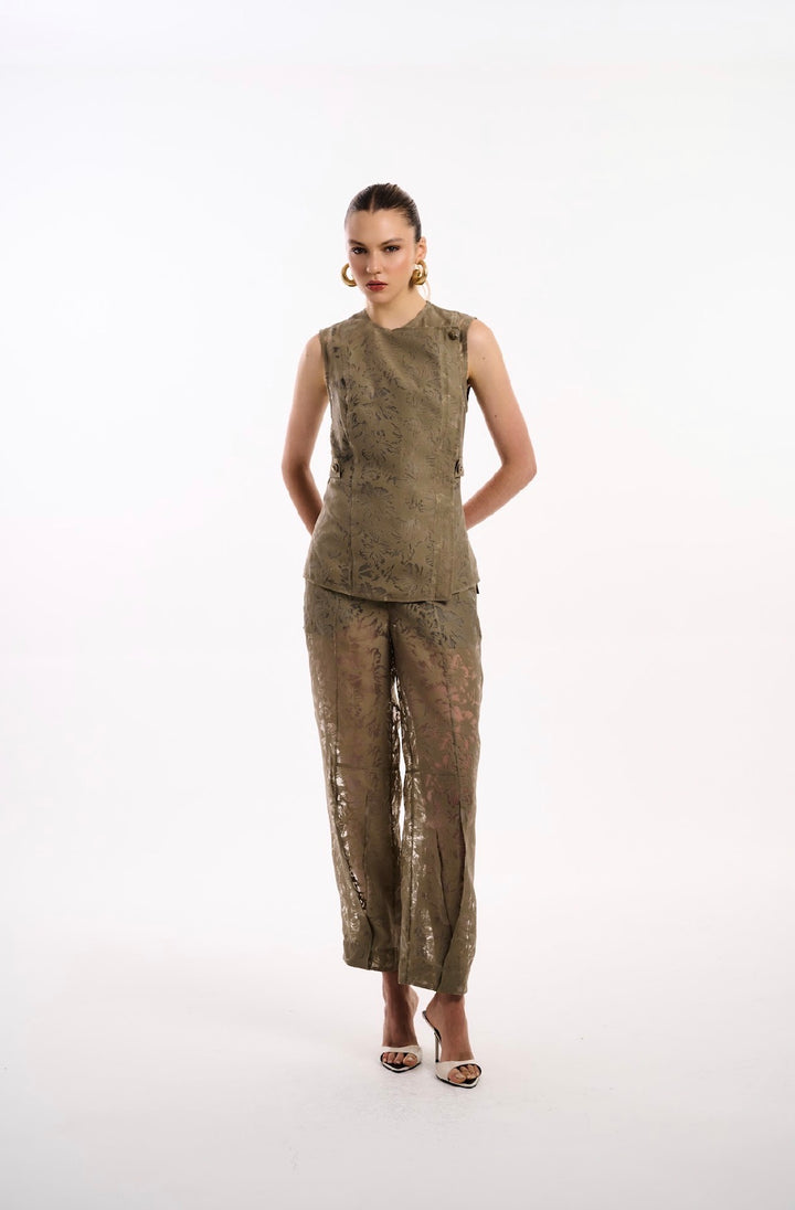 Kohde - Cut-out Back Devoré Organza Set