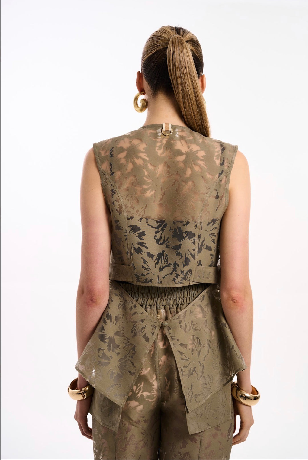Kohde - Cut-out Back Devoré Organza Set