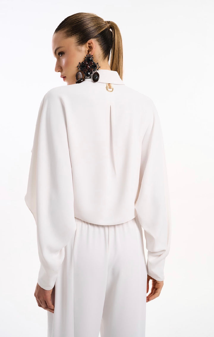 Kohde - Cropped Shirt with Slit Sleeves