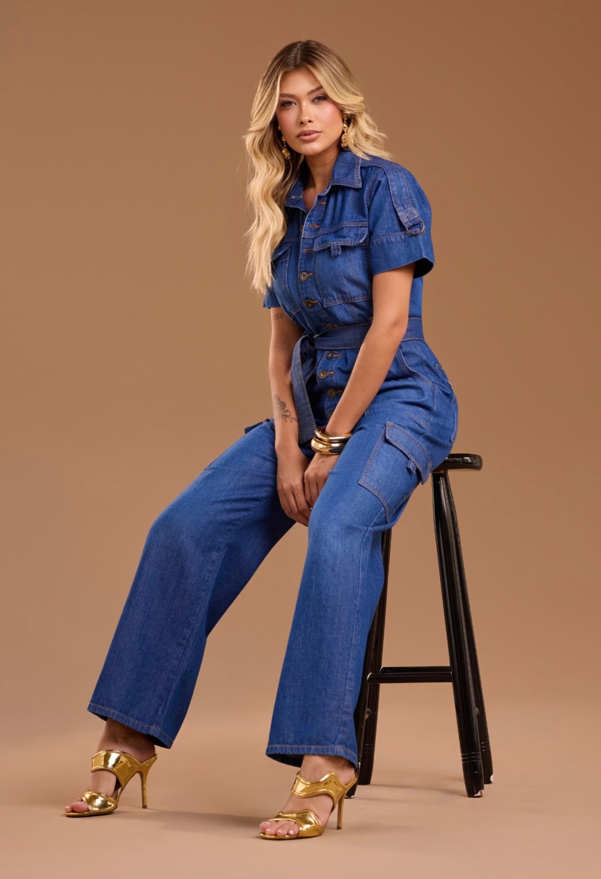 Contra Sensura - Denim Utility Jumpsuit