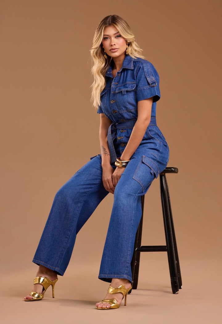 Contra Sensura - Denim Utility Jumpsuit