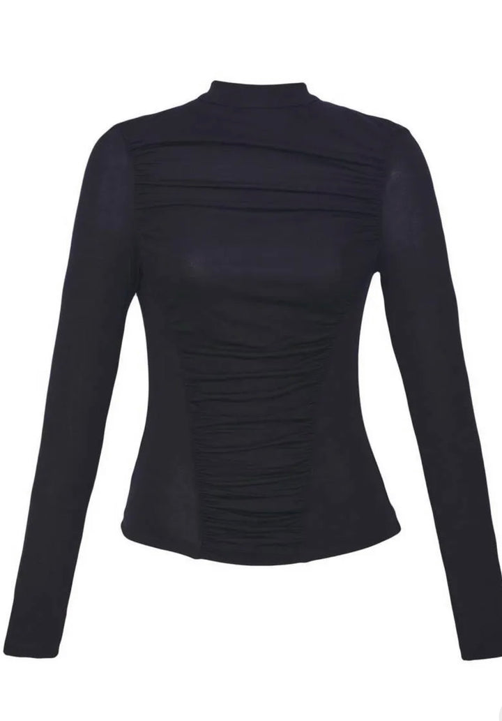 Lore - Ruched Long-Sleeve Blouse