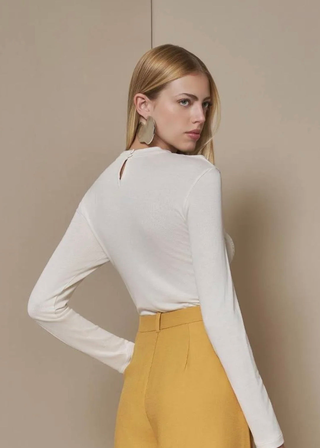 Lore - Ruched Long-Sleeve Blouse