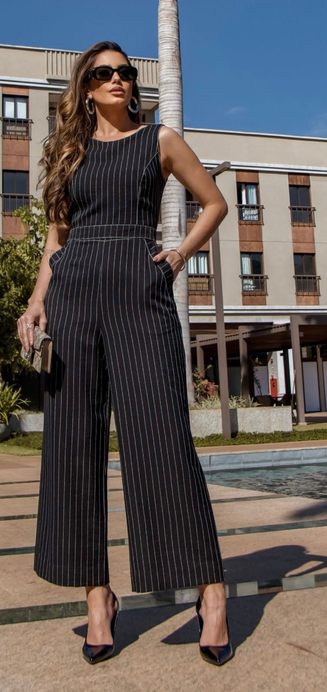 Luzia Fazzolli - Tailored Jumpsuit w/ Stripe