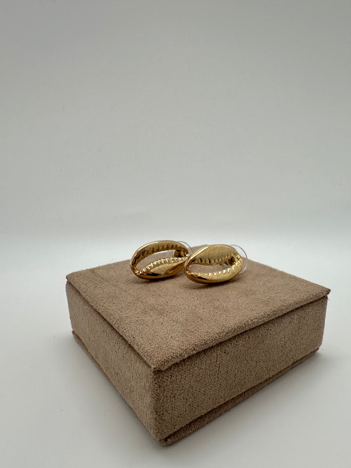 Nuria - Small Golden Shell Earring