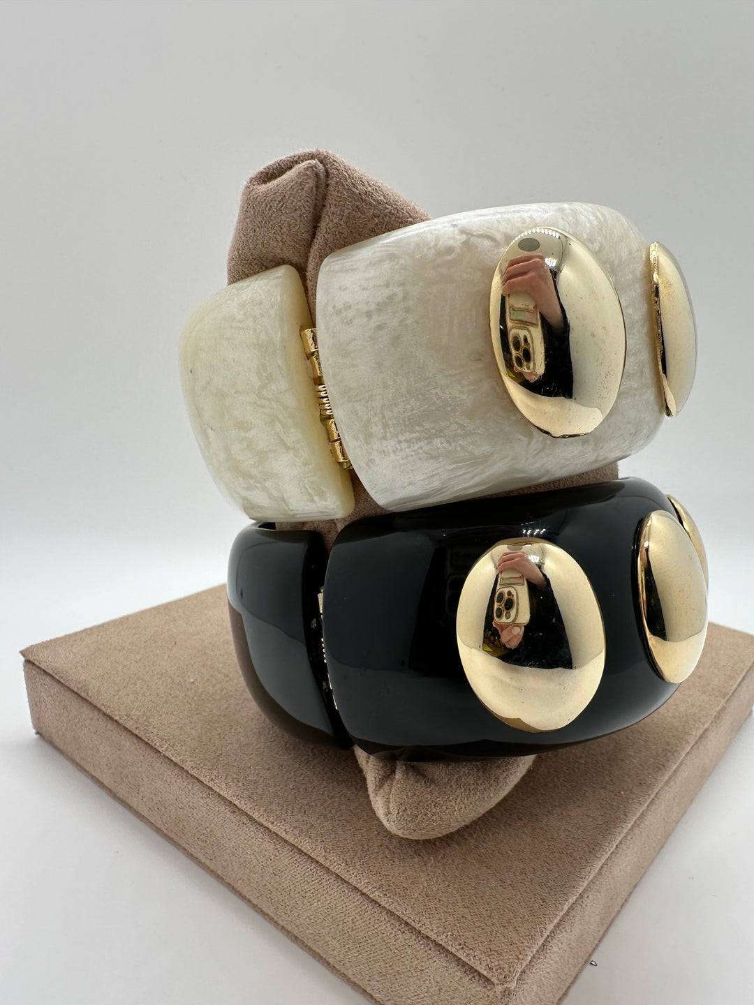 Nuria - Thick Bracelet W/ Golden Applications
