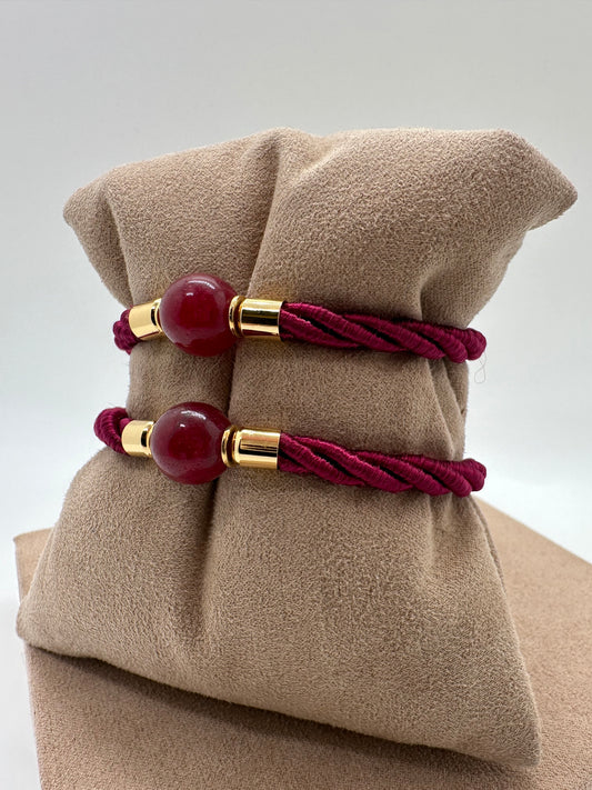 Nuria - Marsala Bracelet w/ Central Ball