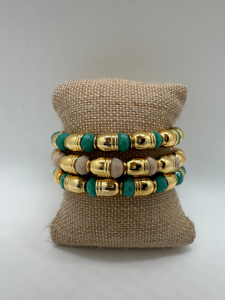 Nuria - Bracelet Intertwined with Gold and Beads
