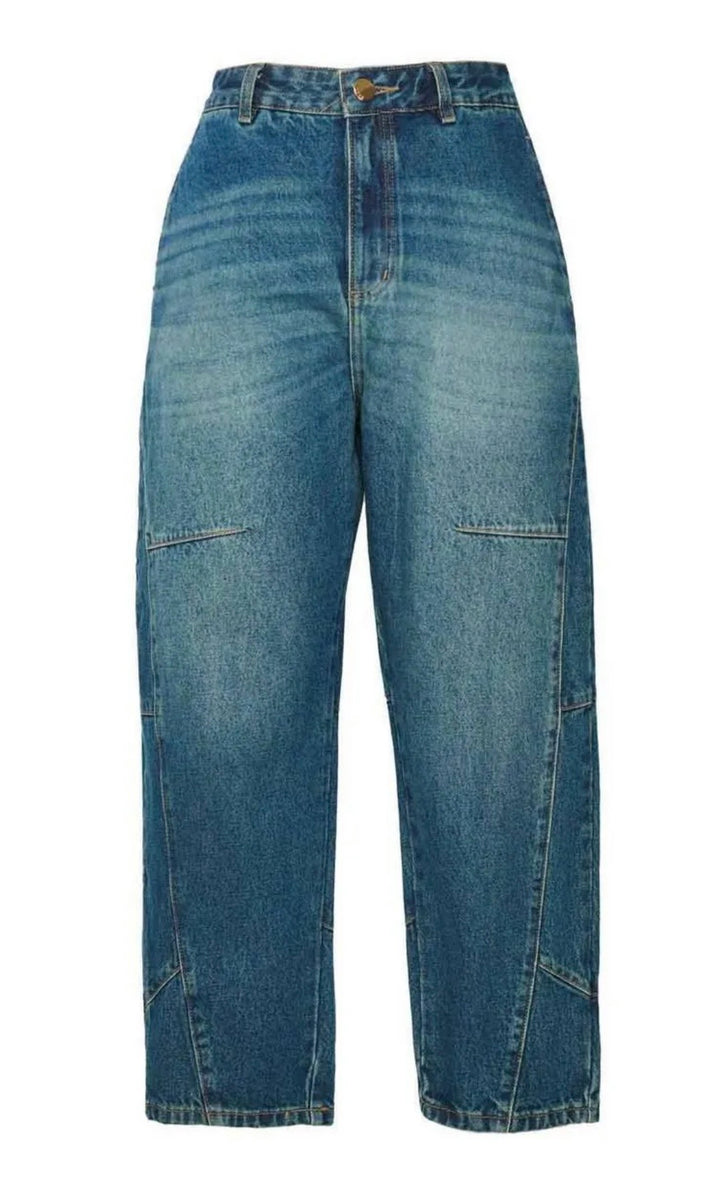 Lore - Barrel Leg Jeans Panel Details