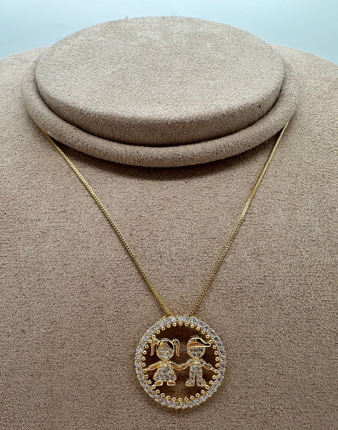 Nuria - Gold Children Couple Necklace