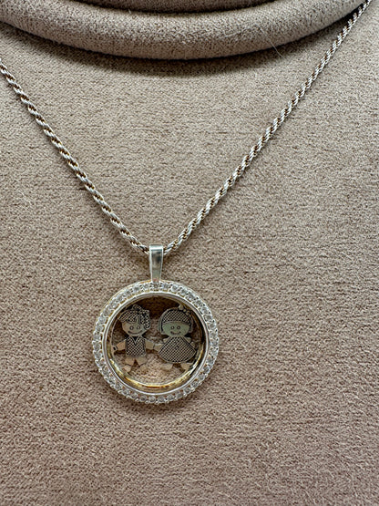 Silver Mandala Sons Necklace