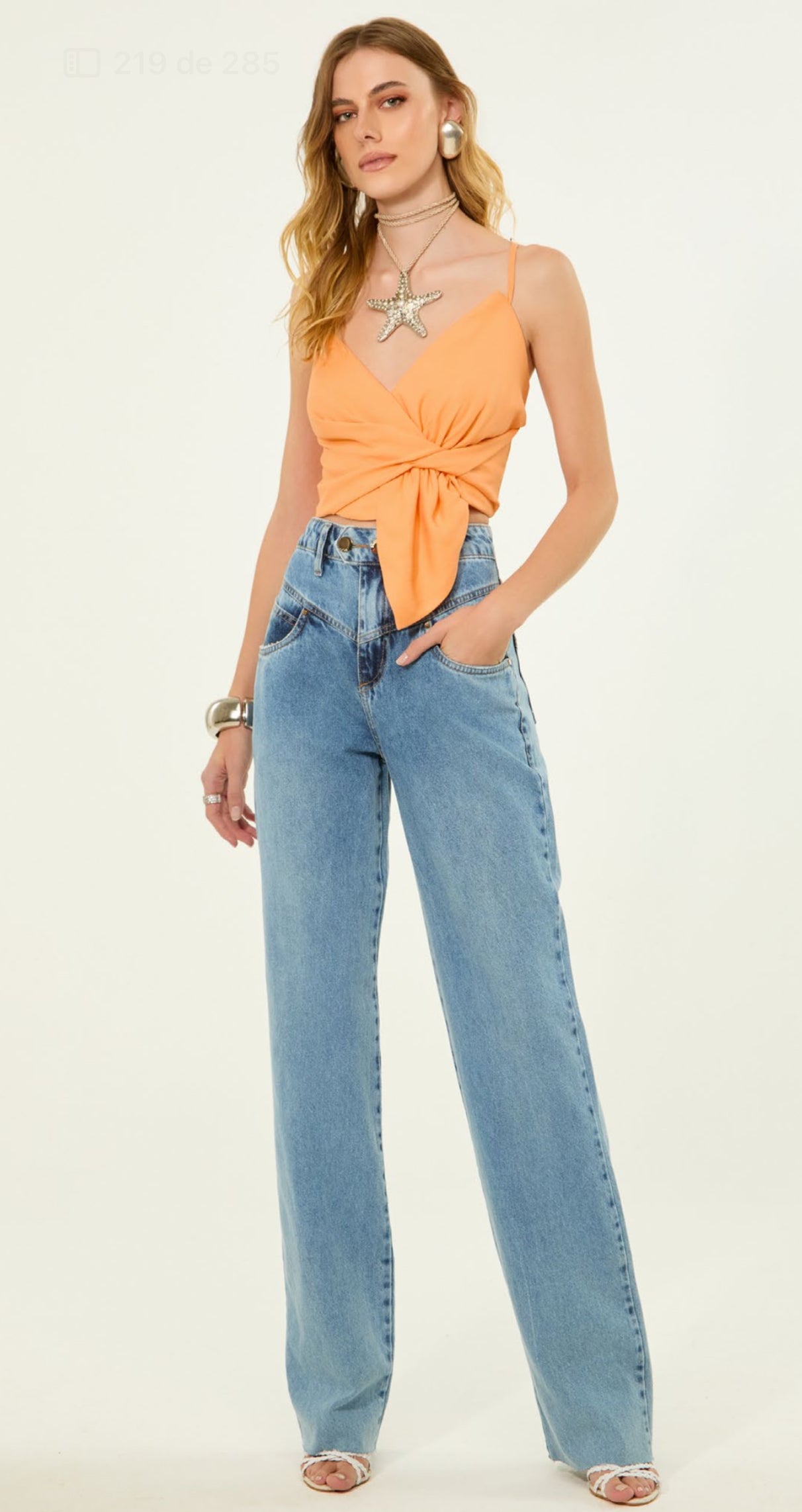 Lore - Wide Leg Jeans Cutouts