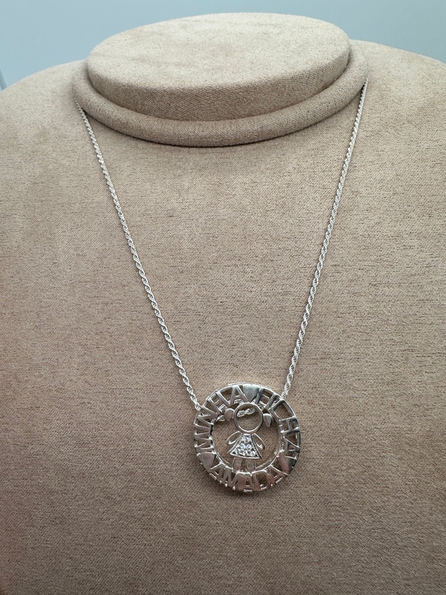 I Love My Daughter Necklace in Silver