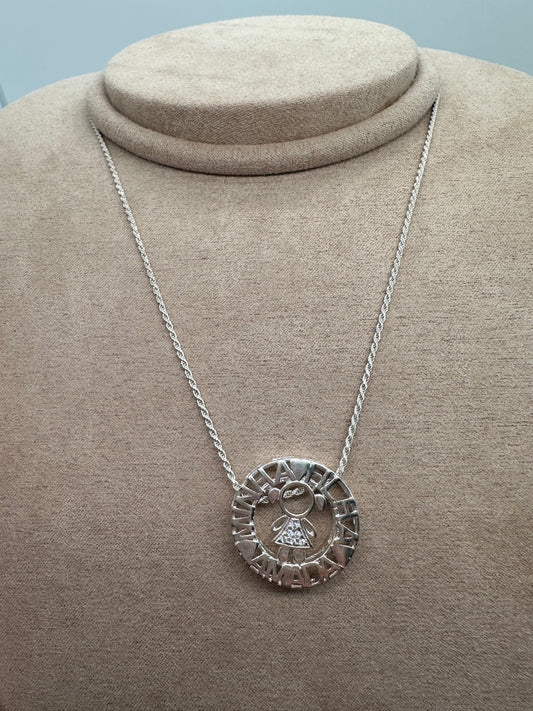 I Love My Daughter Necklace in Silver