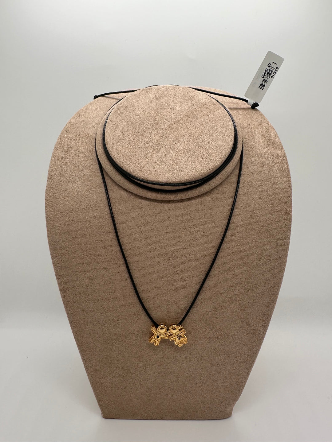 Nuria - Black Leather Lacing Necklace