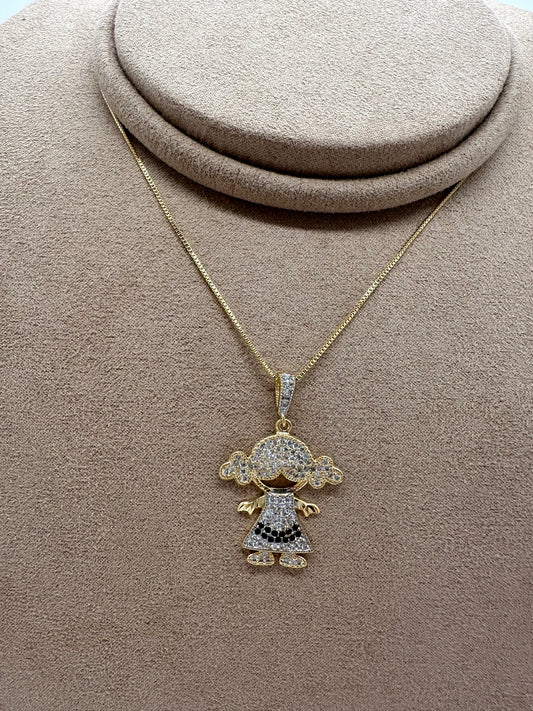 Large Rhinestone Daughter Necklace