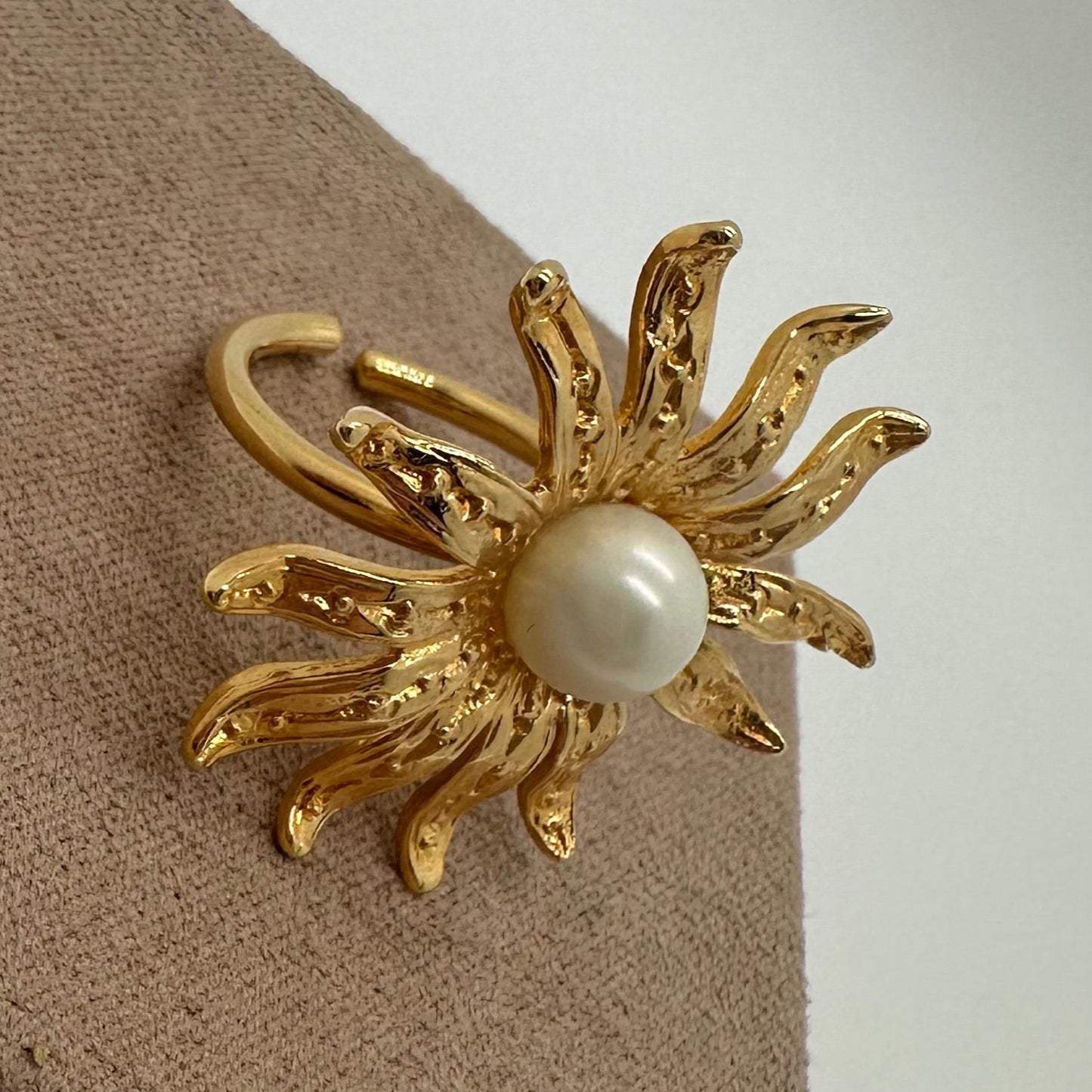 Sun Ring with Pearl