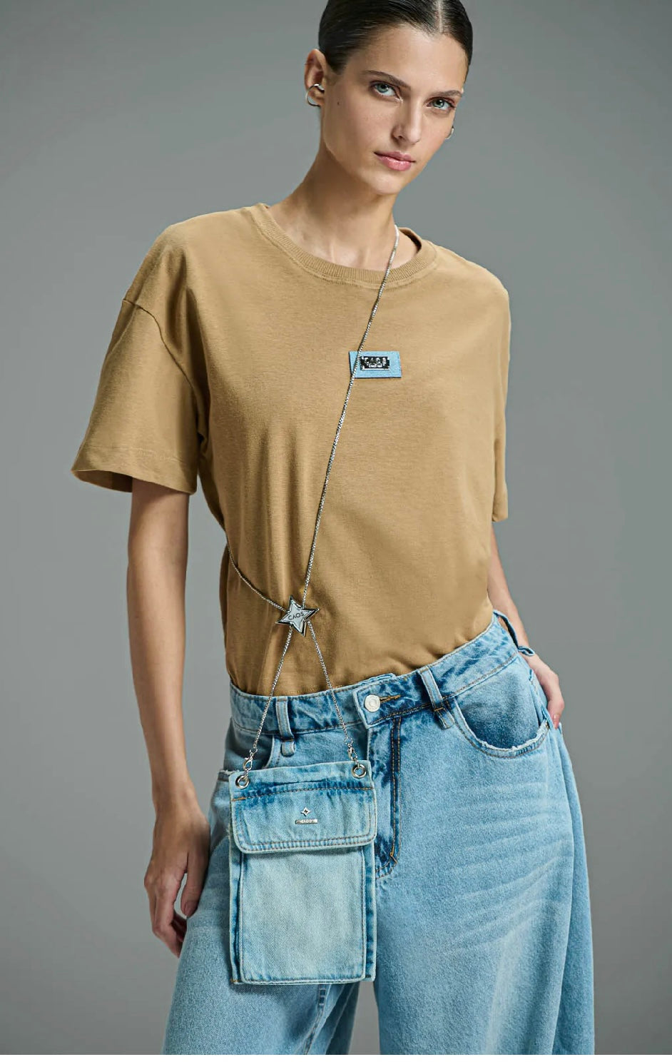 Caos - T-Shirt with Jeans Bag