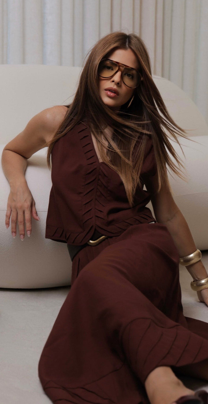 La Chocole - Conjunto Saia Top - Detalhes da Saia