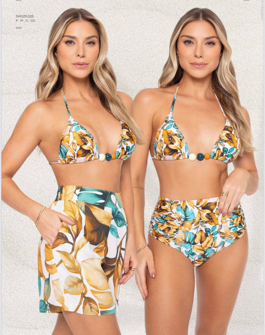Sol e Energia - Floral Bikini with Wide Panties
