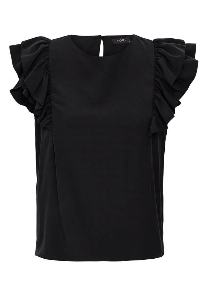 Lore - Double Ruffled Crepe Soft Tank Top