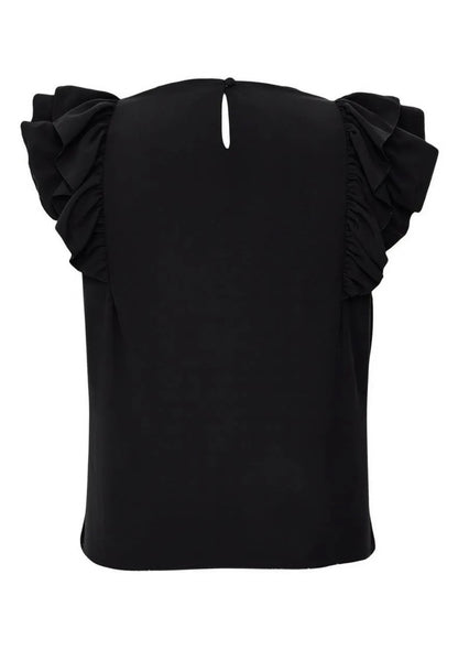 Lore - Double Ruffled Crepe Soft Tank Top