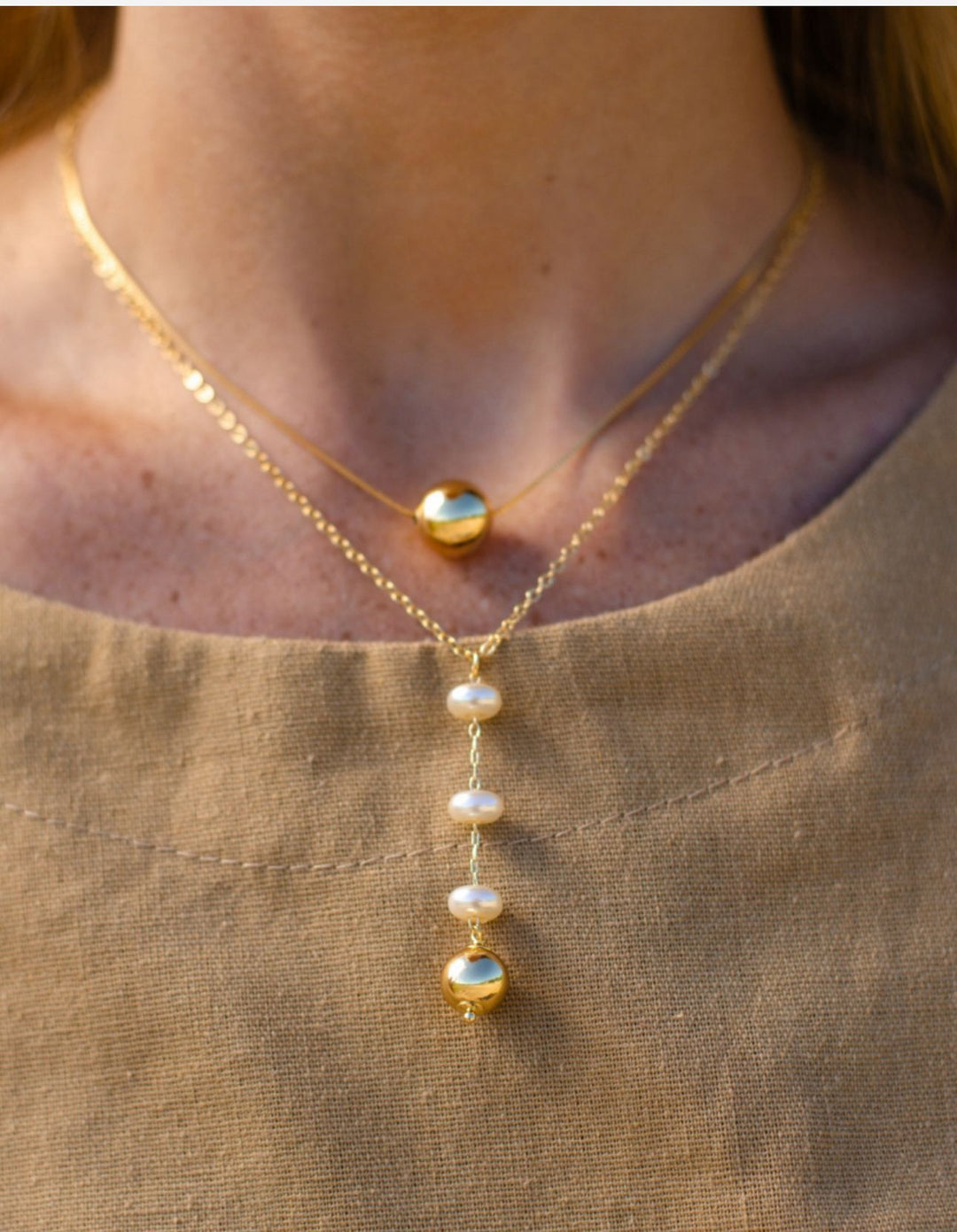 Nuria - 4Pearl Ball Necklace