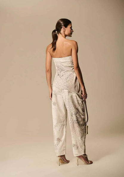 Caos - Liberte Print Blouse and Pants Set