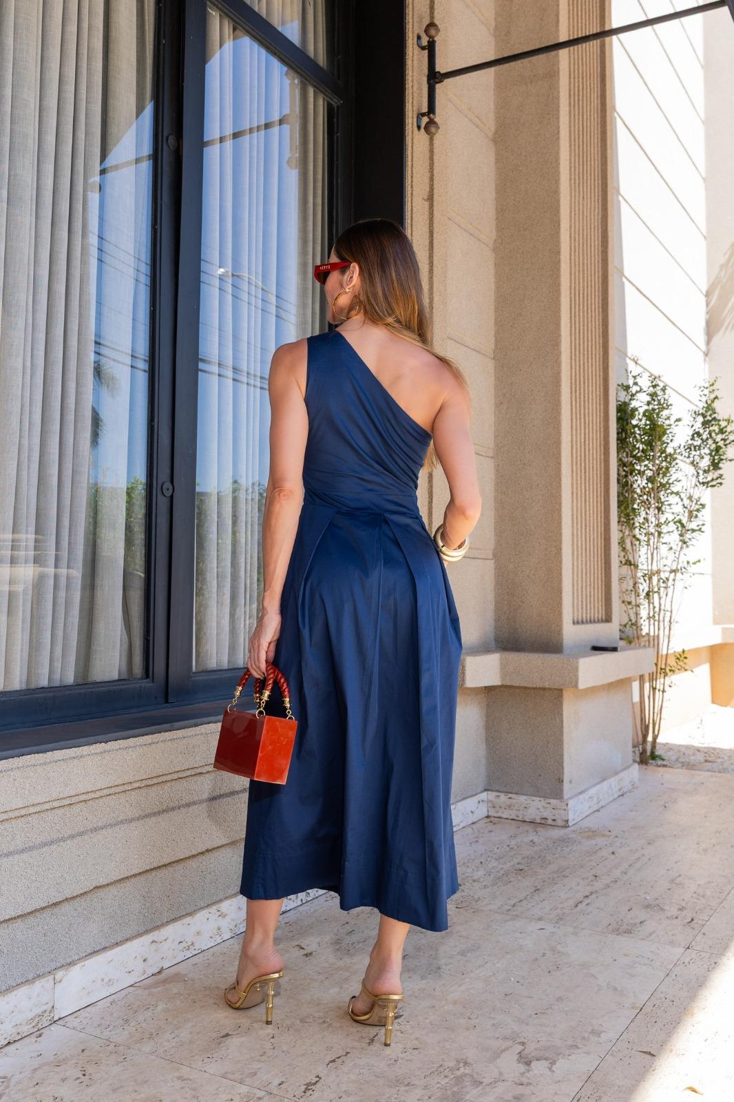 Contra Sensura - One Shoulder Flower Detail Dress