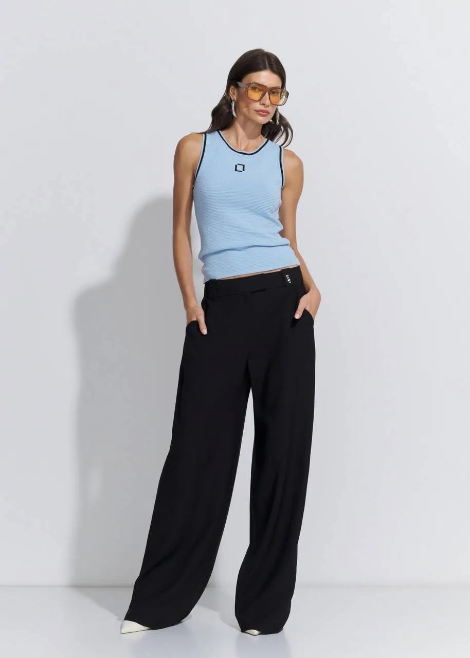 Lore - Wide Leg Visco Twill Pants