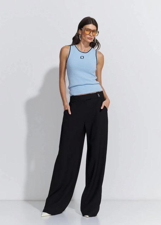 Lore - Wide Leg Visco Twill Pants