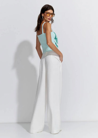 Lore - Wide Leg Visco Twill Pants