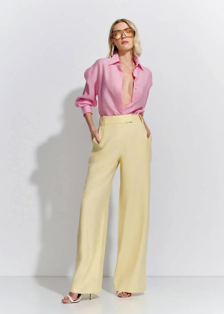 Lore - Wide Leg Visco Twill Pants