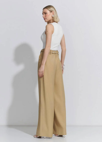 Lore - Wide Leg Pants w/ Visco Metal Belt