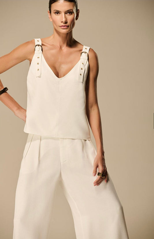 Caos - Strappy Blouse with Buckles