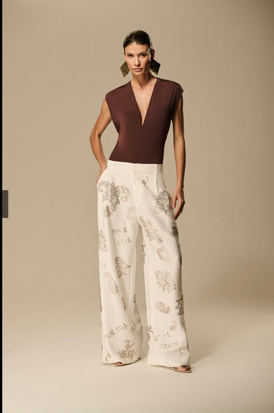 Caos - V-neck Jersey Bodysuit