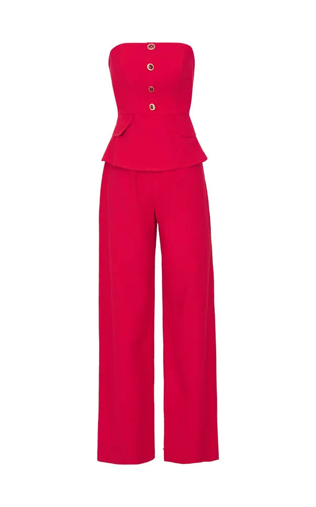 Isa Paes - Long Jumpsuit with Button Detail