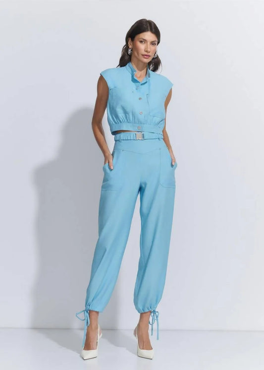 Lore - Carrot Tailored Vest and Pockets Set